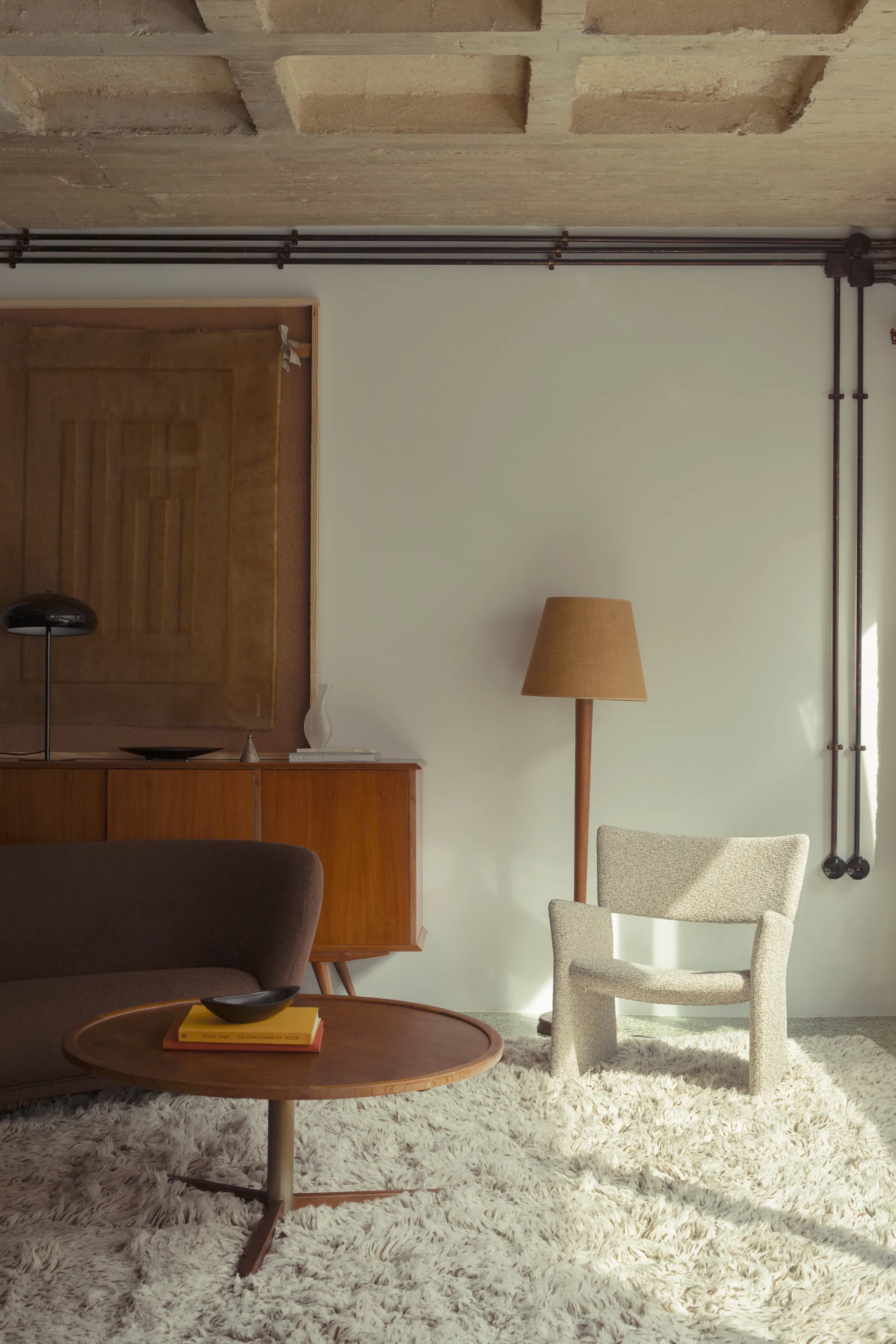 Shaggy teppe 300 x 400 cm, Bone White Layered