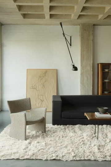 Shaggy teppe 300 x 400 cm - Bone White - Layered