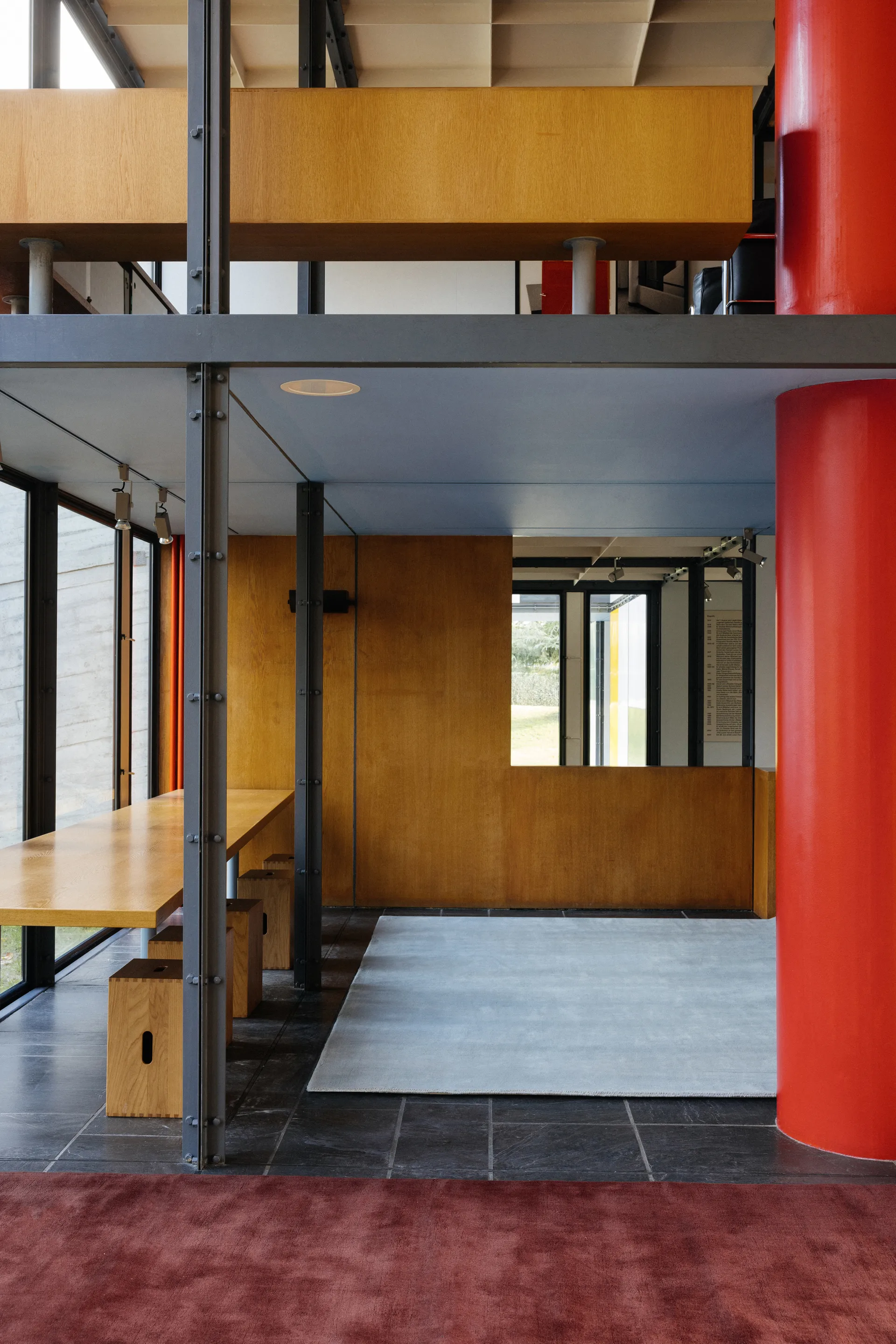 Solid Wool ullteppe, Ruby red, 200x300 cm Layered