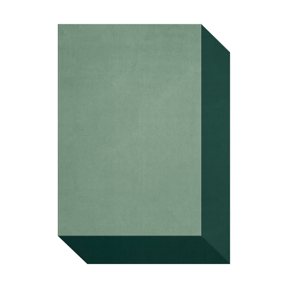 Bilde av Layered Teklan Box ullteppe Greens 200x300 cm
