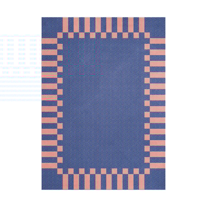 Teklan Frame ullteppe - Cobalt salmon, 250x350 cm - Layered