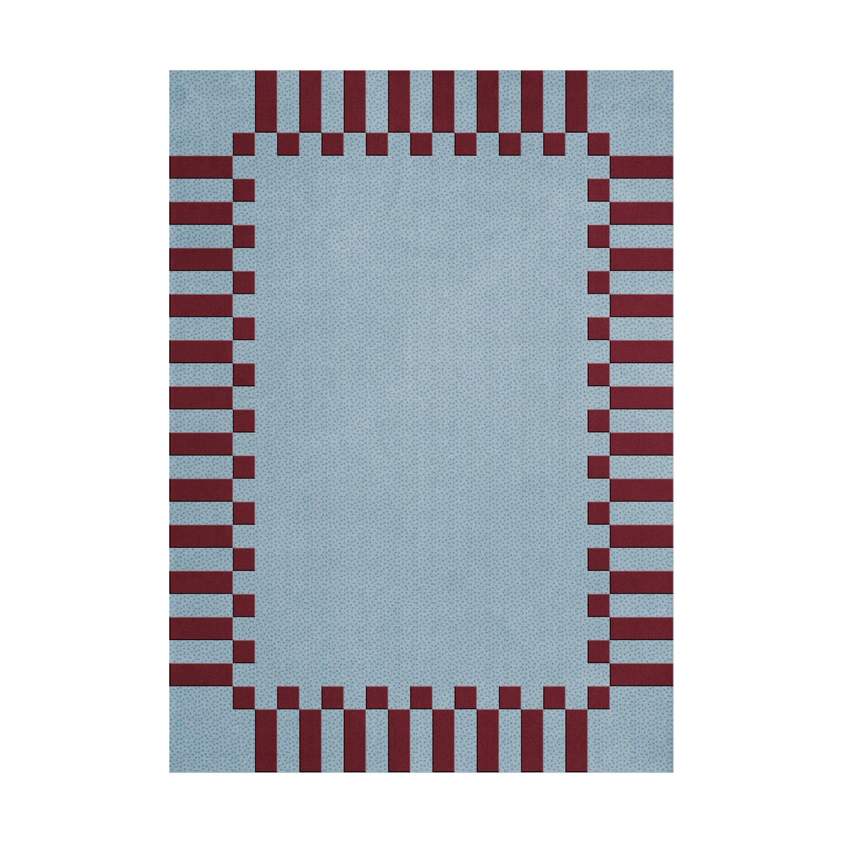 Bilde av Layered Teklan Frame ullteppe Mulberry sky 140x200 cm