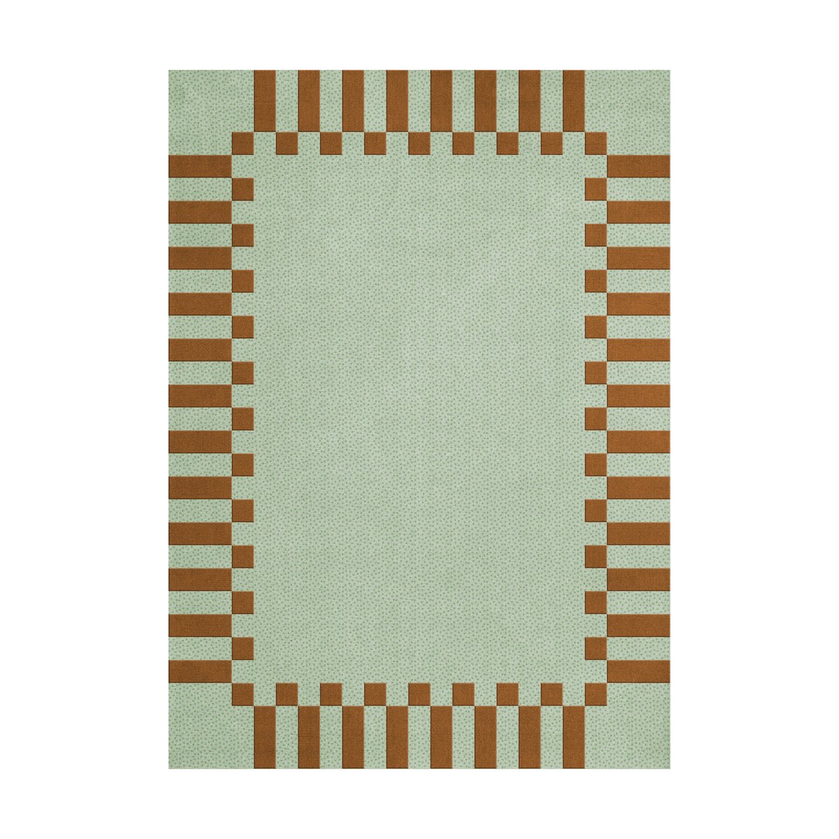 Bilde av Layered Teklan Frame ullteppe Pistachio camel 200x300 cm