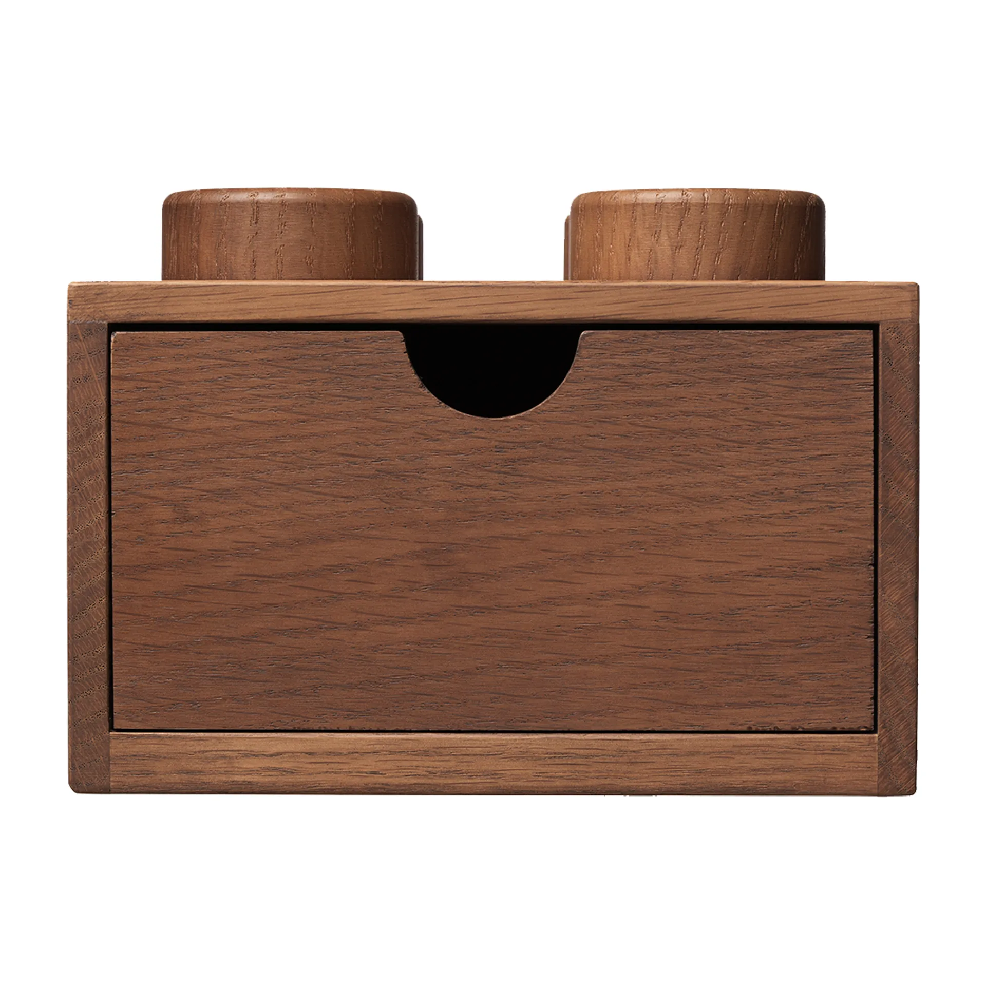 LEGO skrivebordsskuff 4 tre, Mørkbeiset eik Lego