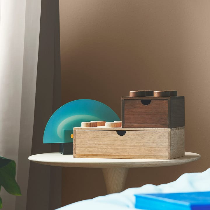 LEGO skrivebordsskuff 4 tre, Mørkbeiset eik Lego