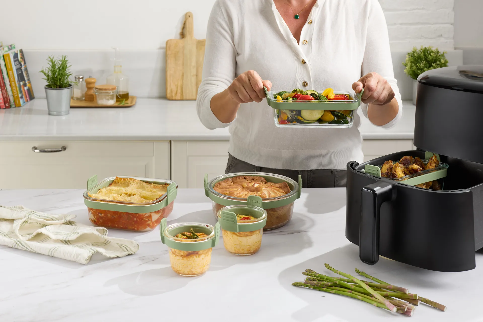 Lékué Air fryer glasskopp mini 4-pakning, Transparent Lékué