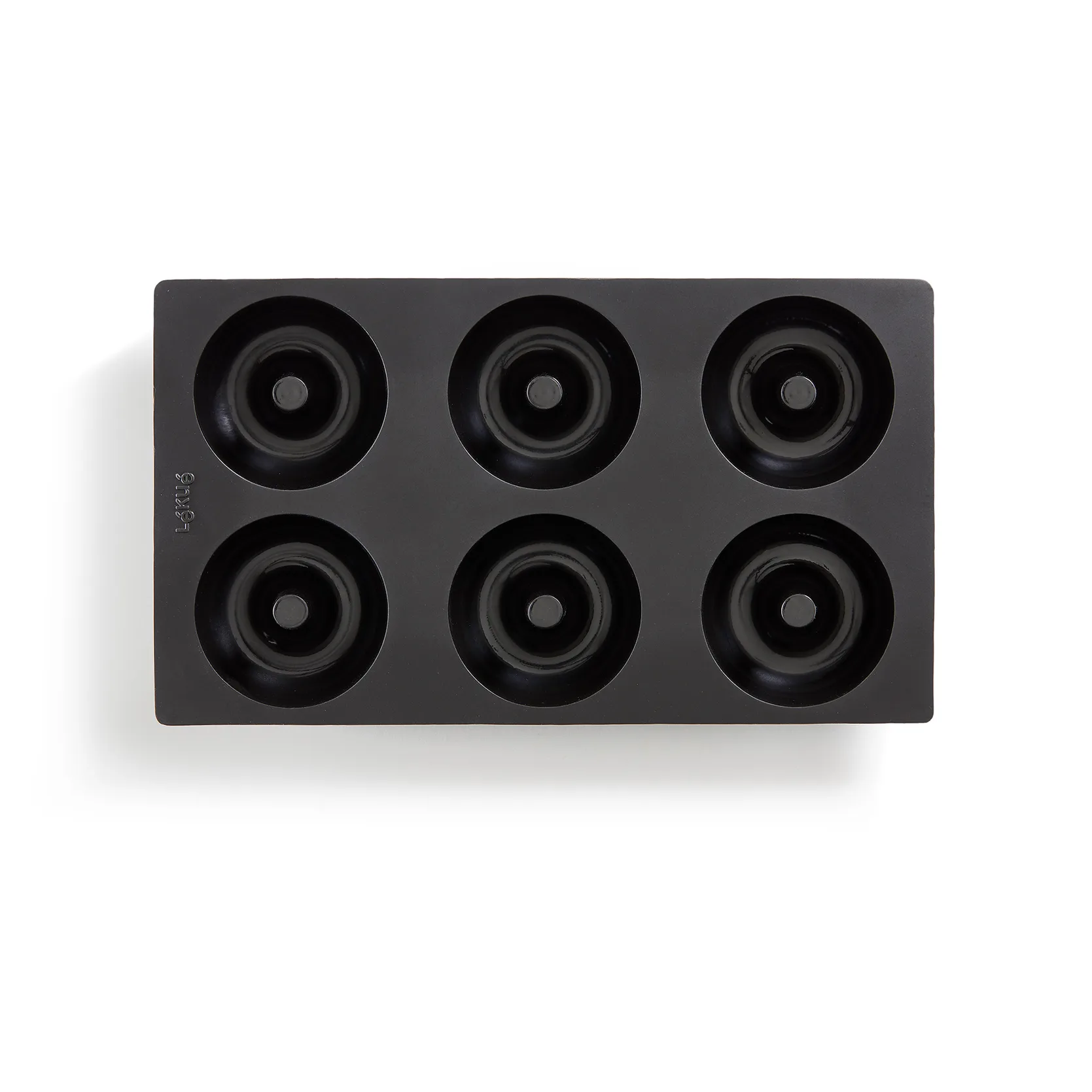 Lékué donutsform i silikon 6 stk, Svart Lékué