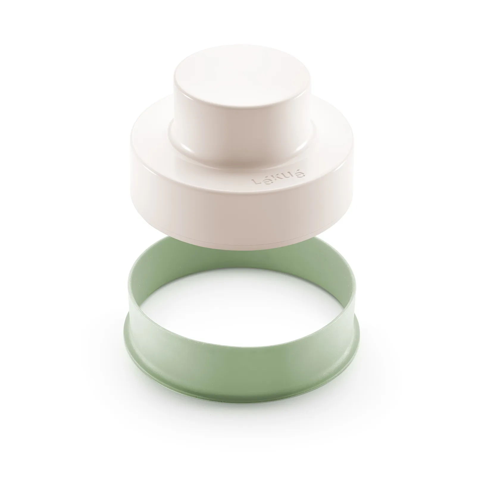 Lékué form til grønnsaksburgere, 2 deler, Grønn Lékué