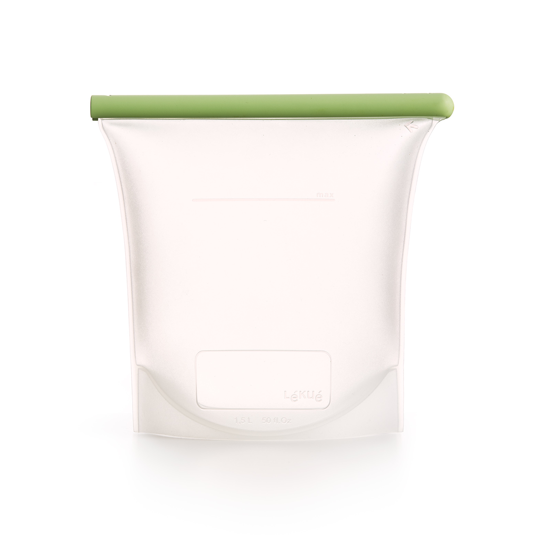 Lékué Lékué gjenbrukbar silikonpose, grønn 1,5 L