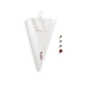 Lékué gjenbrukbar sprøytepose 3 munnstykker - Gjennomsiktig - Lékué