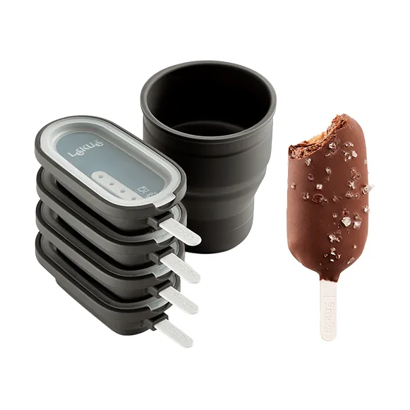 Lékué klassiske iskremformer 4-pk, Brun Lékué