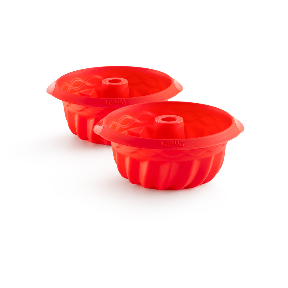 Lékué Lékué mini-savarinformer i silikon 2-pk Rød