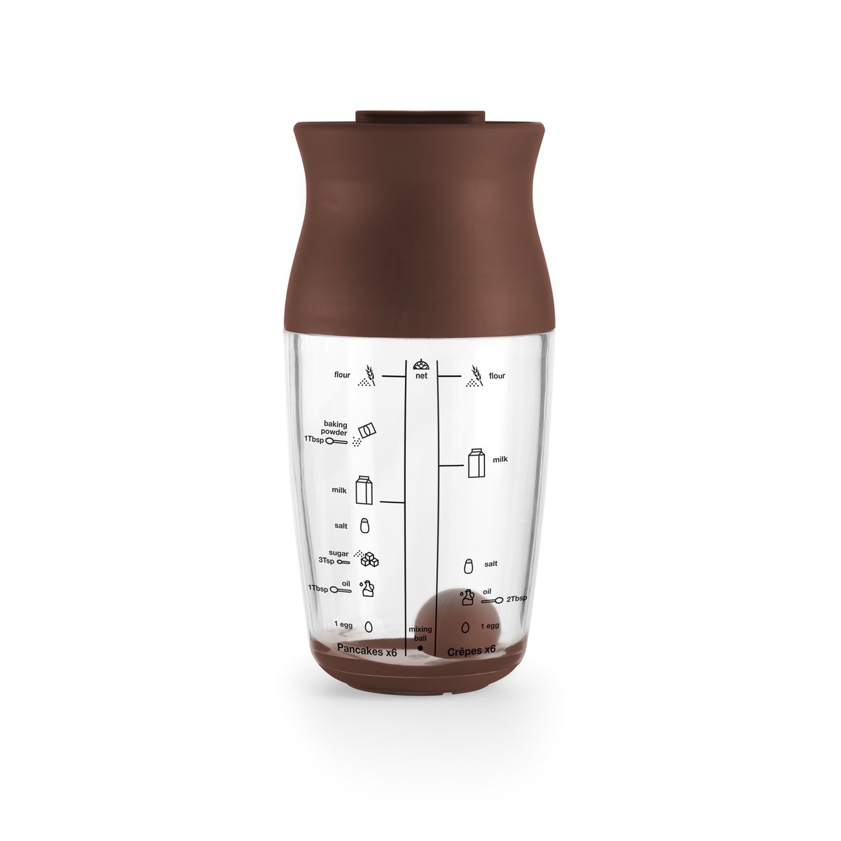 Lékué pannekakemikser shaker Brun | Skandinavisk Design | Cocktail Shakere | Brun