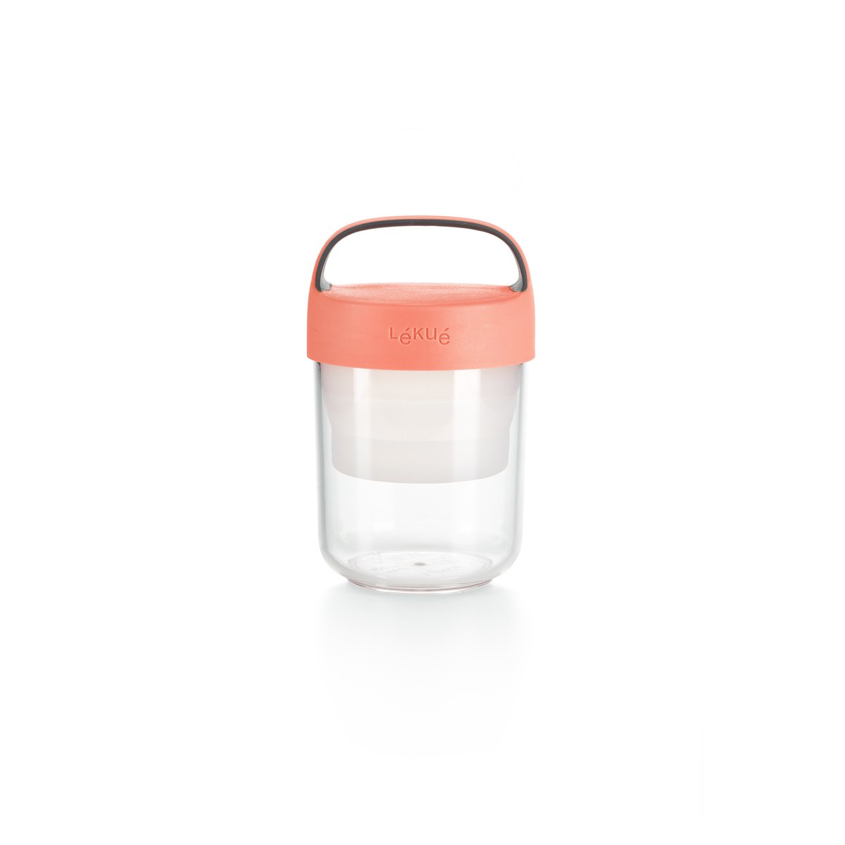 Lékué To Go beholder 0,4 L Coral | Skandinavisk Design | Matbokser | Rosa