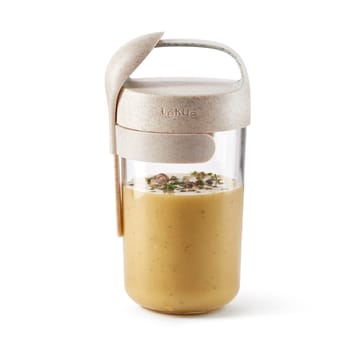 Lékué To Go Organic beholder  med skje, beige - 0,6 L - Lékué
