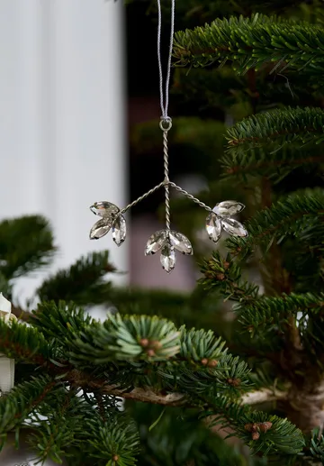 Ada ornament dekorasjonshenge - Sølvfarget, 5x4x10 cm - Lene Bjerre