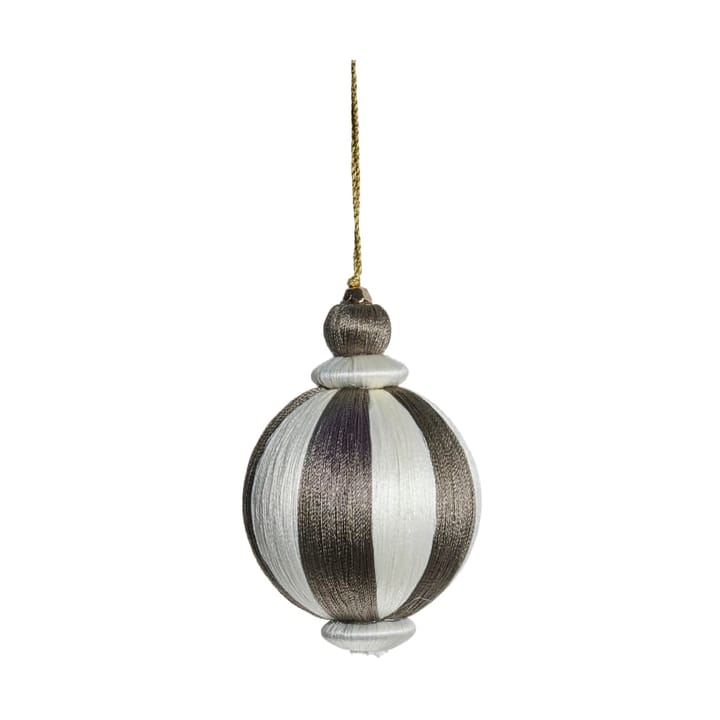 Agnes julekule Ø8 cm - Off-white-brun - Lene Bjerre