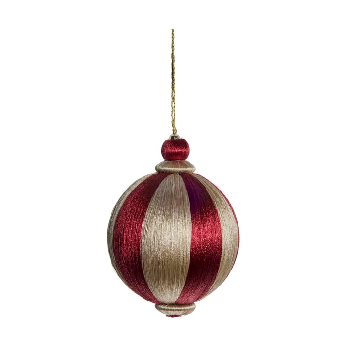 Agnes juletrekule Ø10 cm, Dark red-linen Lene Bjerre