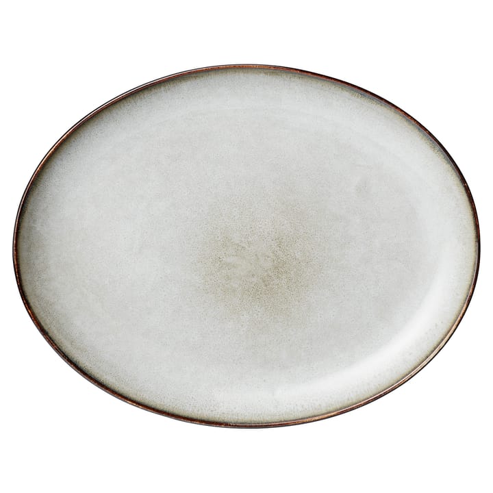 Amera tallerken oval - grå - Lene Bjerre