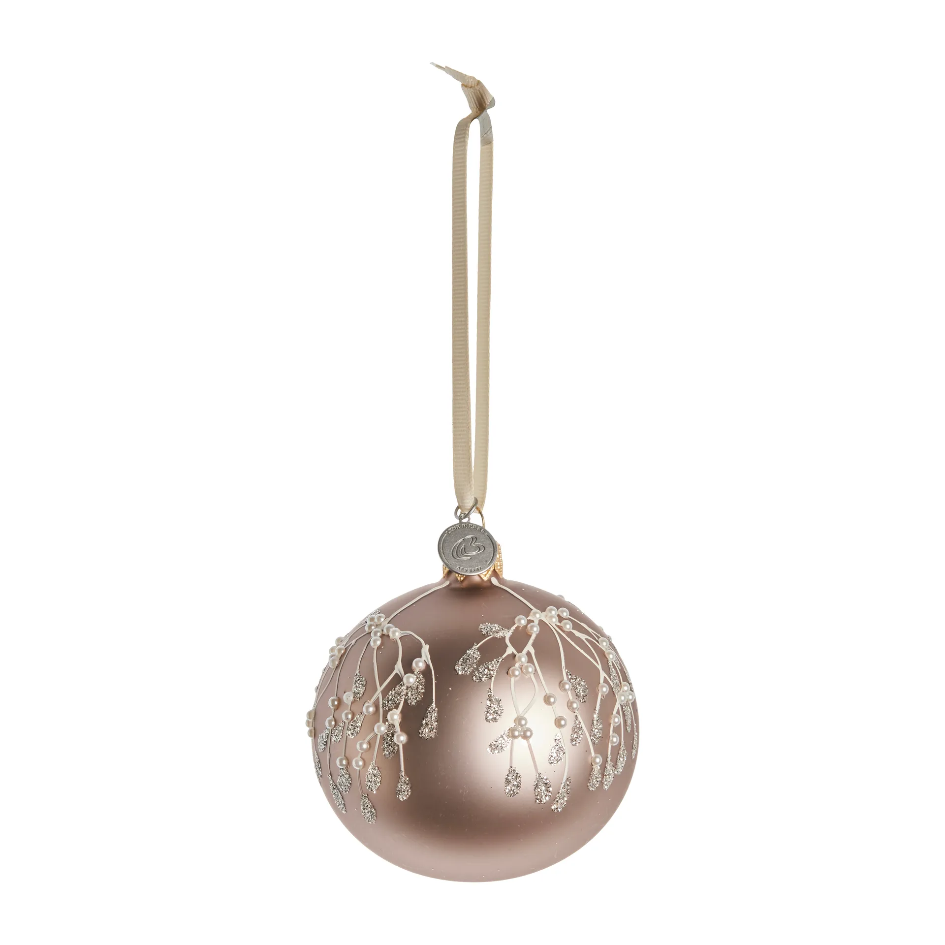 Cadelia julkula mistel Ø8 cm, powder-light gold Lene Bjerre