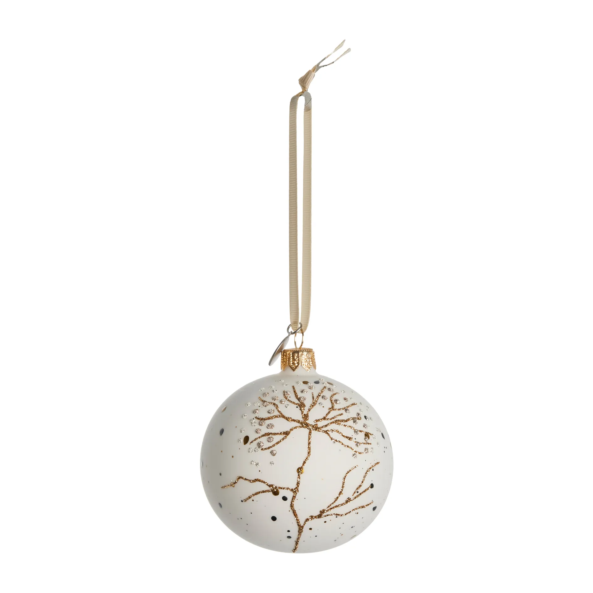 Cadelia julkula träd Ø8 cm, white-light gold Lene Bjerre