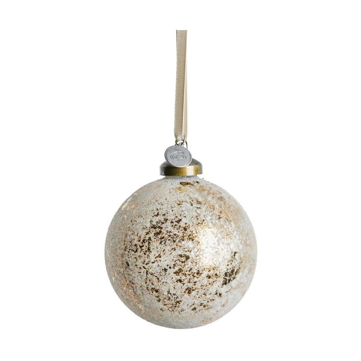 Lene Bjerre Clearena julekule Ø8 cm Off white-gold