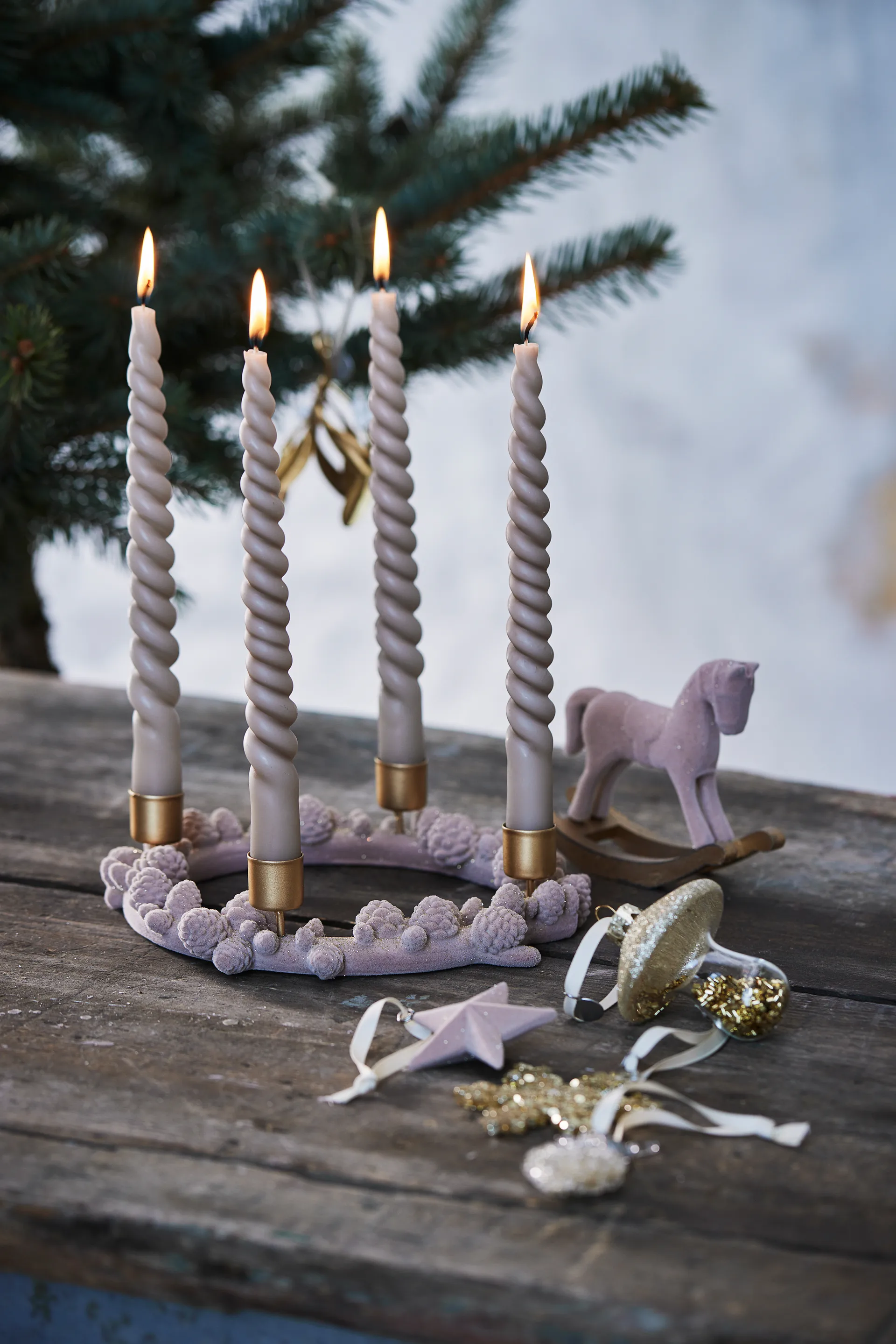 Cristelle julhänge 9 cm, light gold Lene Bjerre