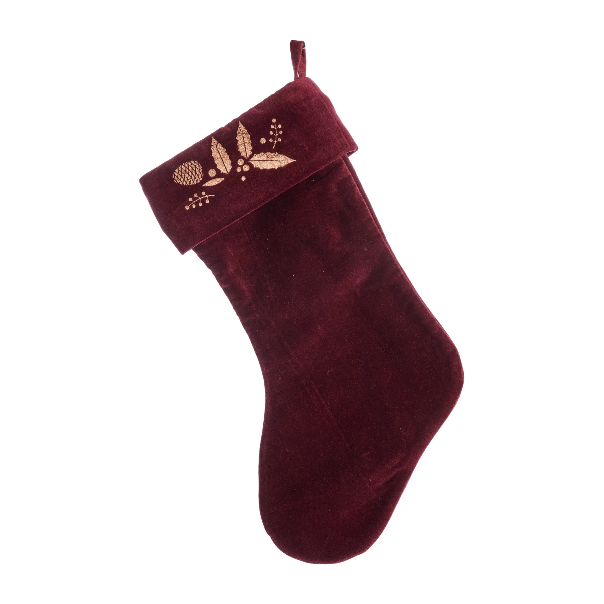 Cristie julstrumpa, pomegranate-light gold Lene Bjerre