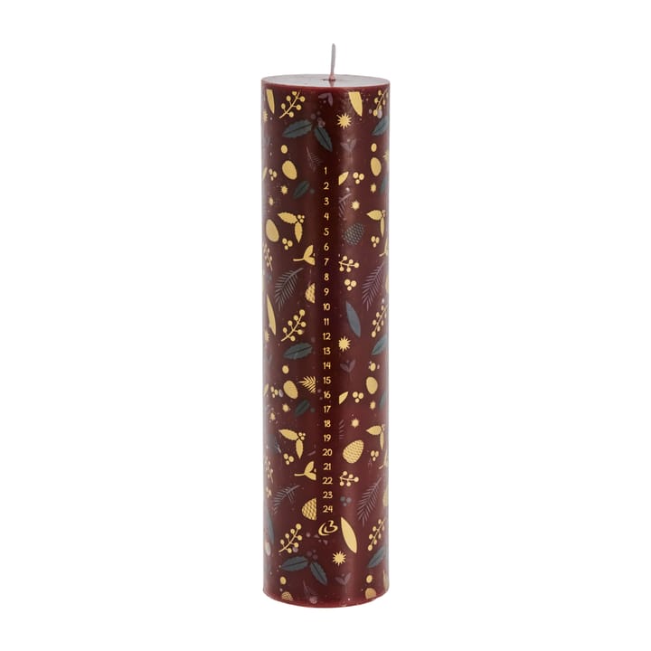 Cristienne kalenderljus 20 cm, pomegranate-light gold Lene Bjerre