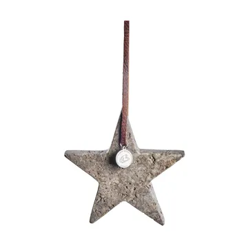 Elina juleanheng stjerne 10 cm - Brun - Lene Bjerre