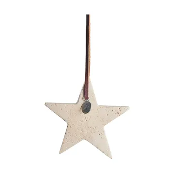 Elina juleanheng stjerne 10 cm - Linen - Lene Bjerre