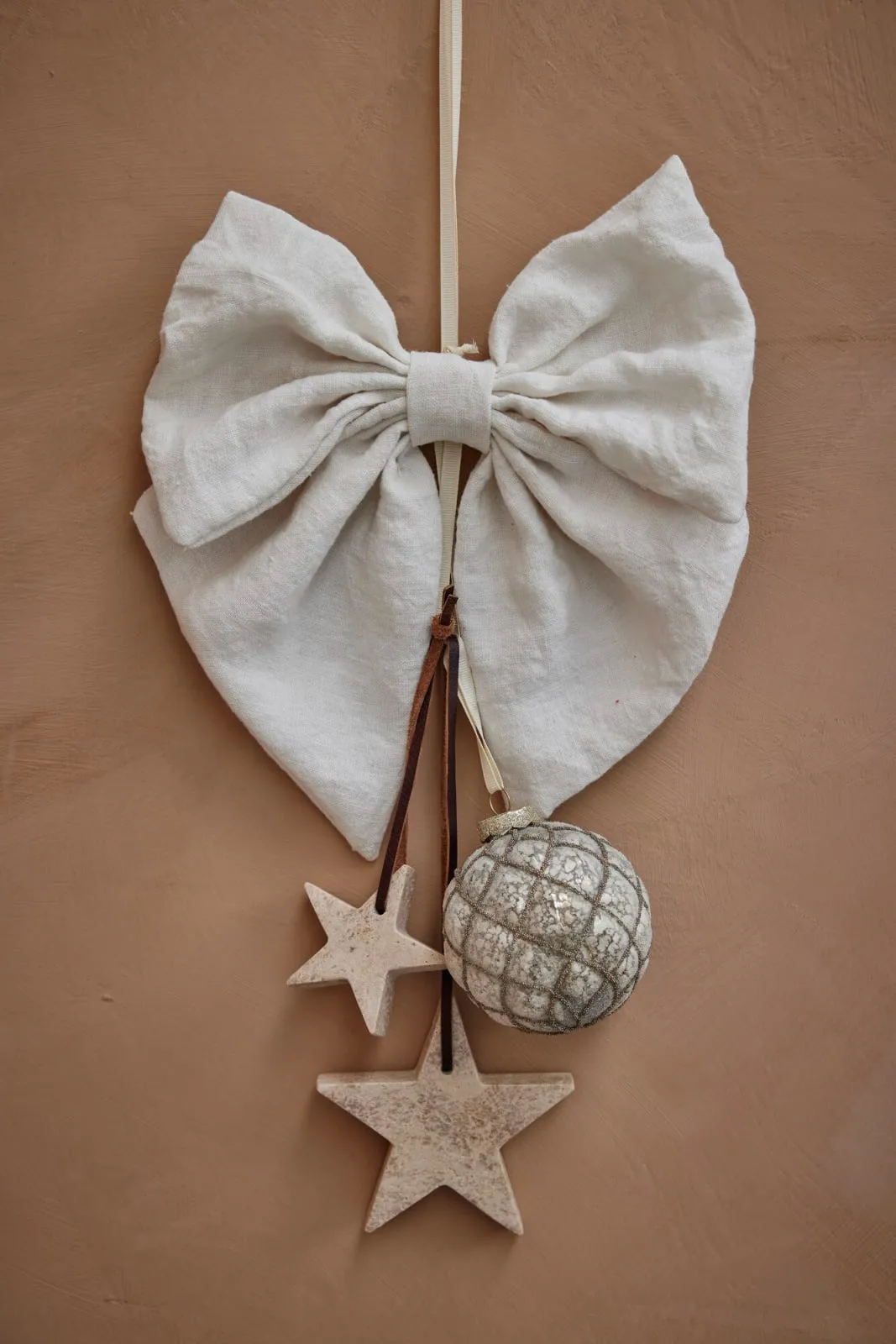 Elina juleanheng stjerne 10 cm, Linen Lene Bjerre