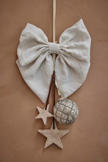 Elina juleanheng stjerne 6,5 cm - Linen - Lene Bjerre