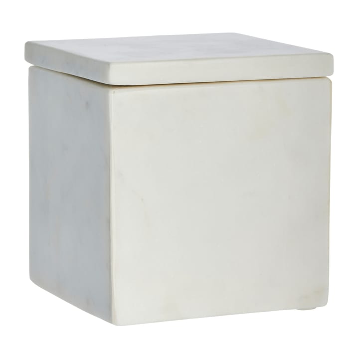 Ellia oppbevaringsboks marmor 12 x 12 cm - White  - Lene Bjerre