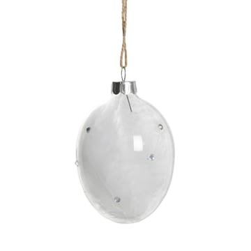 Estille påskepynt 8,8 cm - Clear-white - Lene Bjerre