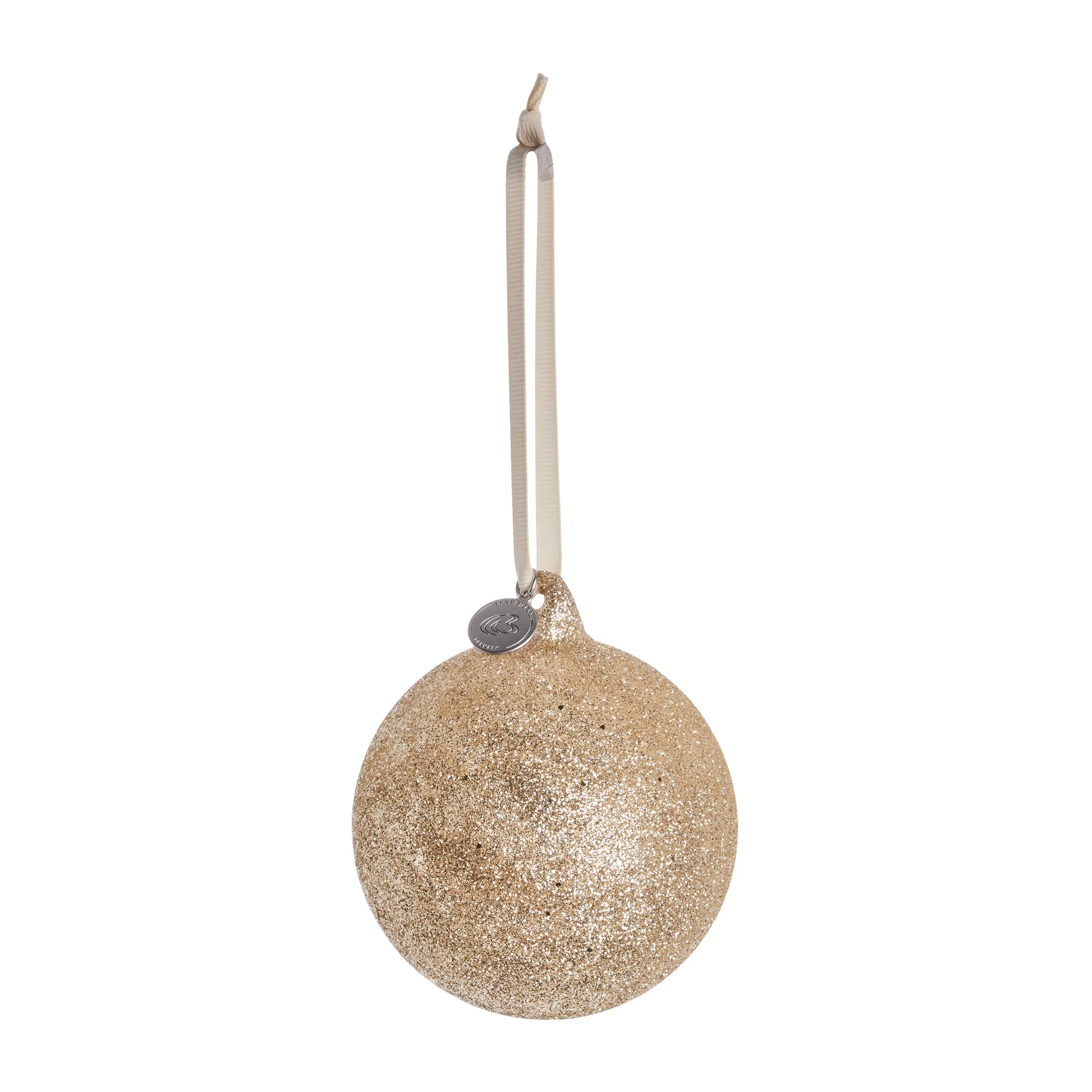 Glitteria julkula Ø10 cm, light gold Lene Bjerre