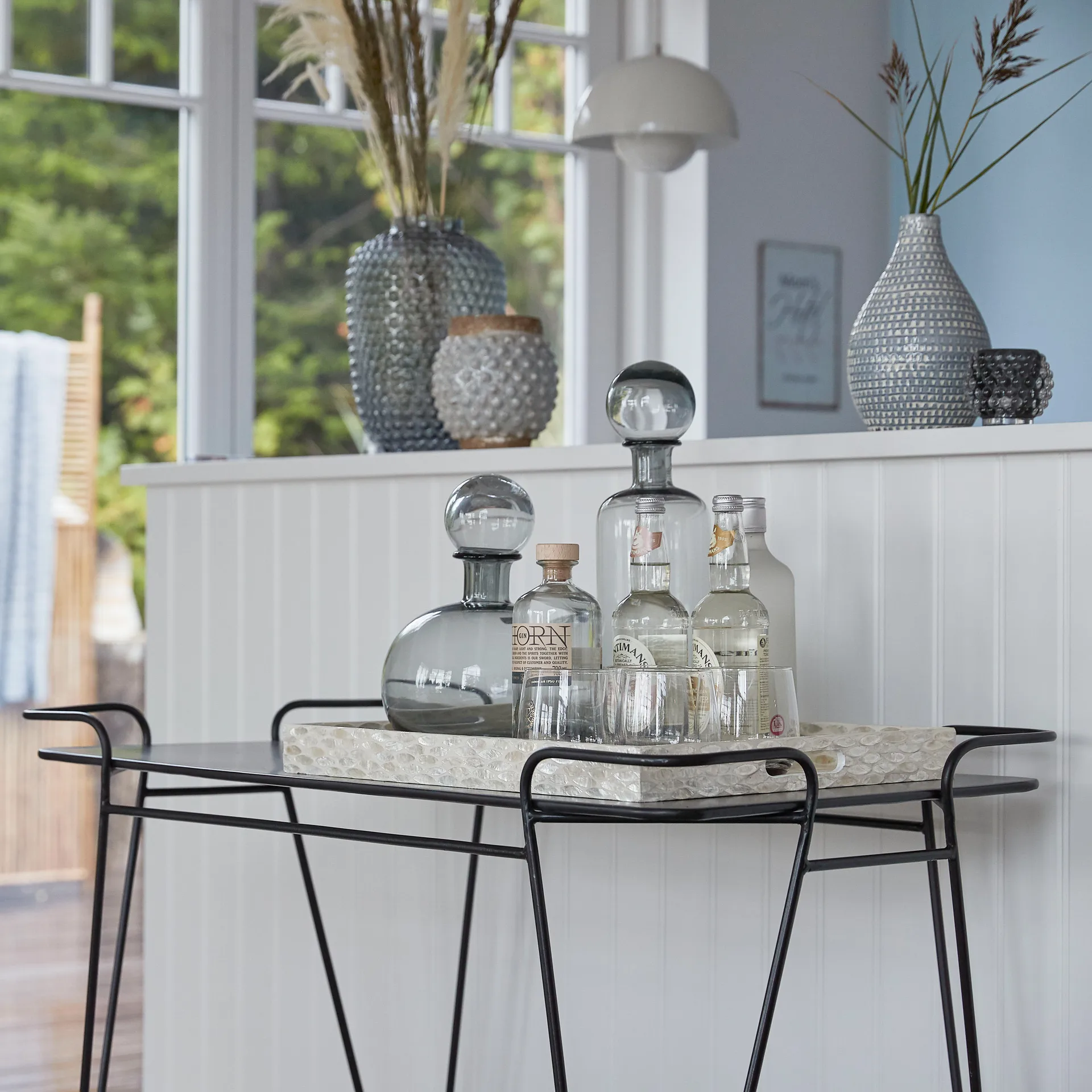 Hedria karaffel 27,5 cm, Smoked grey Lene Bjerre