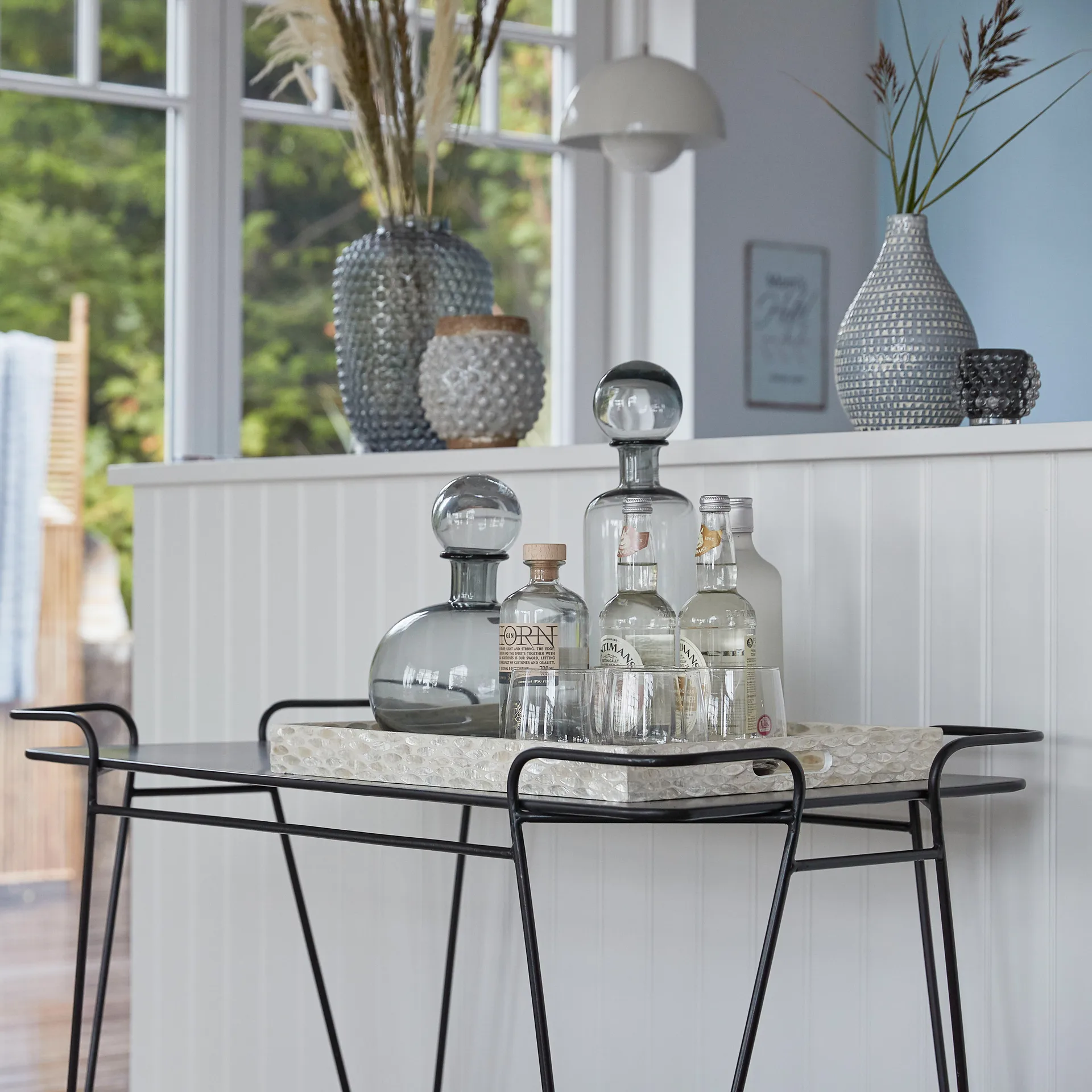 Hedria karaffel 40 cm, Smoked grey Lene Bjerre