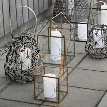 Lene Bjerre Rustic lys - hvit 12,5 cm - Lene Bjerre