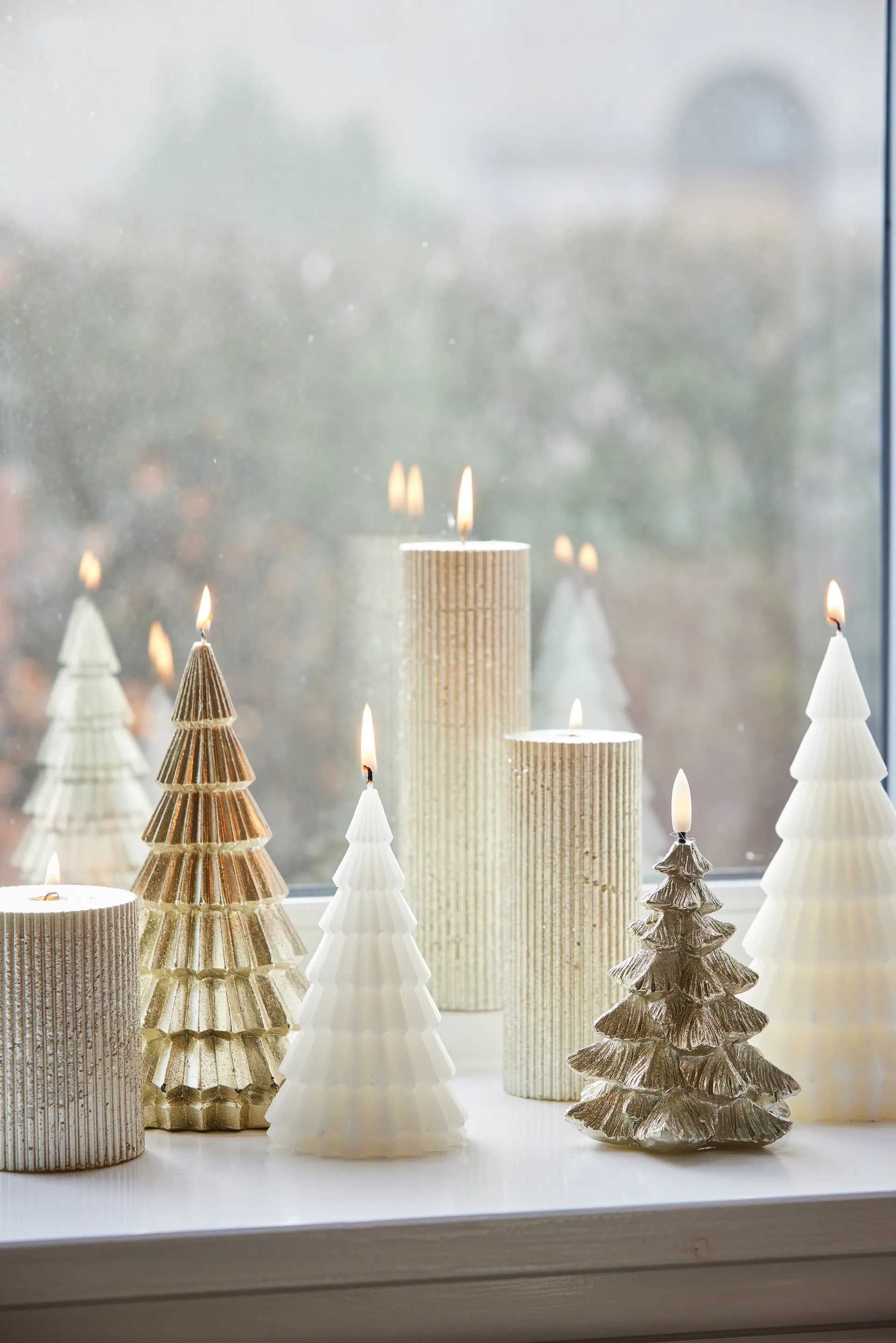 Lissa lys Ø7x10 cm, Lys gull Lene Bjerre