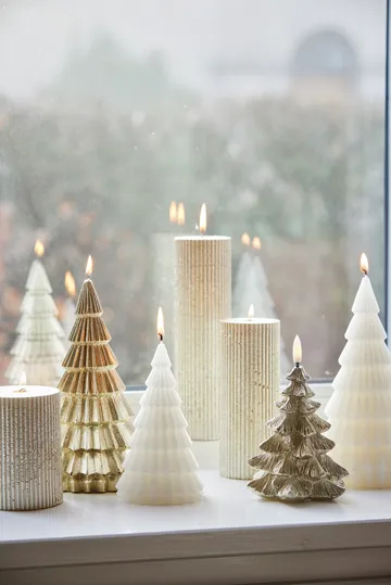 Lissa lys Ø7x10 cm - Lys gull - Lene Bjerre