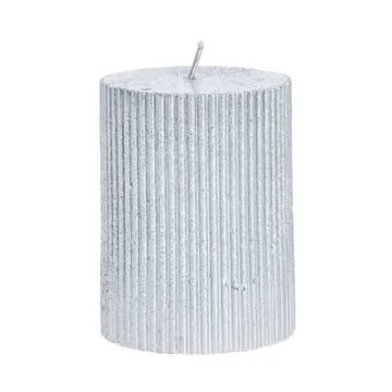 Lissa lys Ø7x10 cm - Sølv - Lene Bjerre