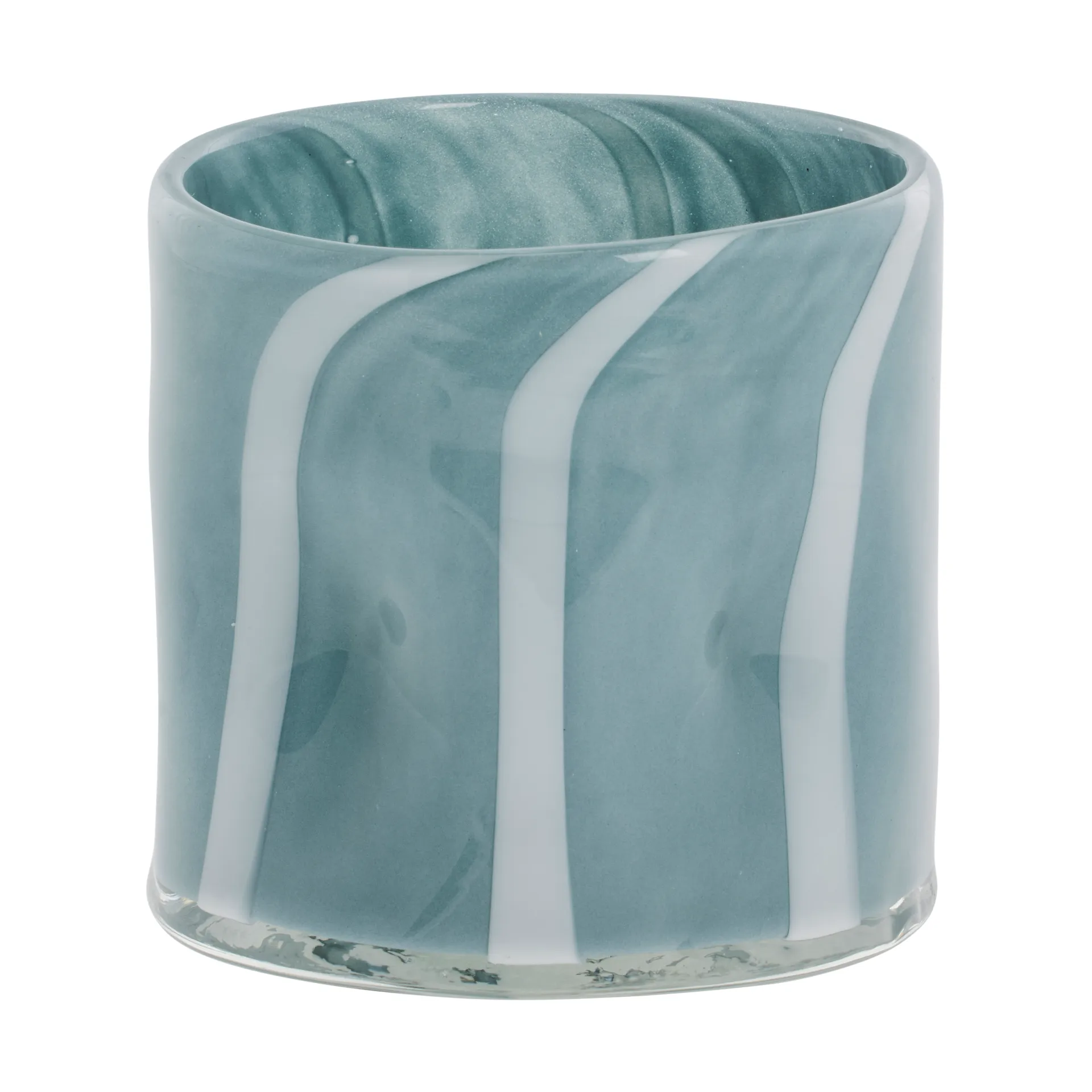 Marelle vase Ø10 cm, Light blue- white Lene Bjerre