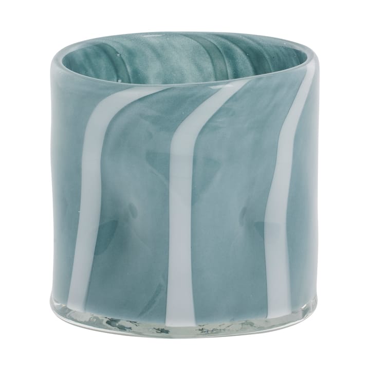 Marelle vase Ø10 cm - Light blue- white - Lene Bjerre