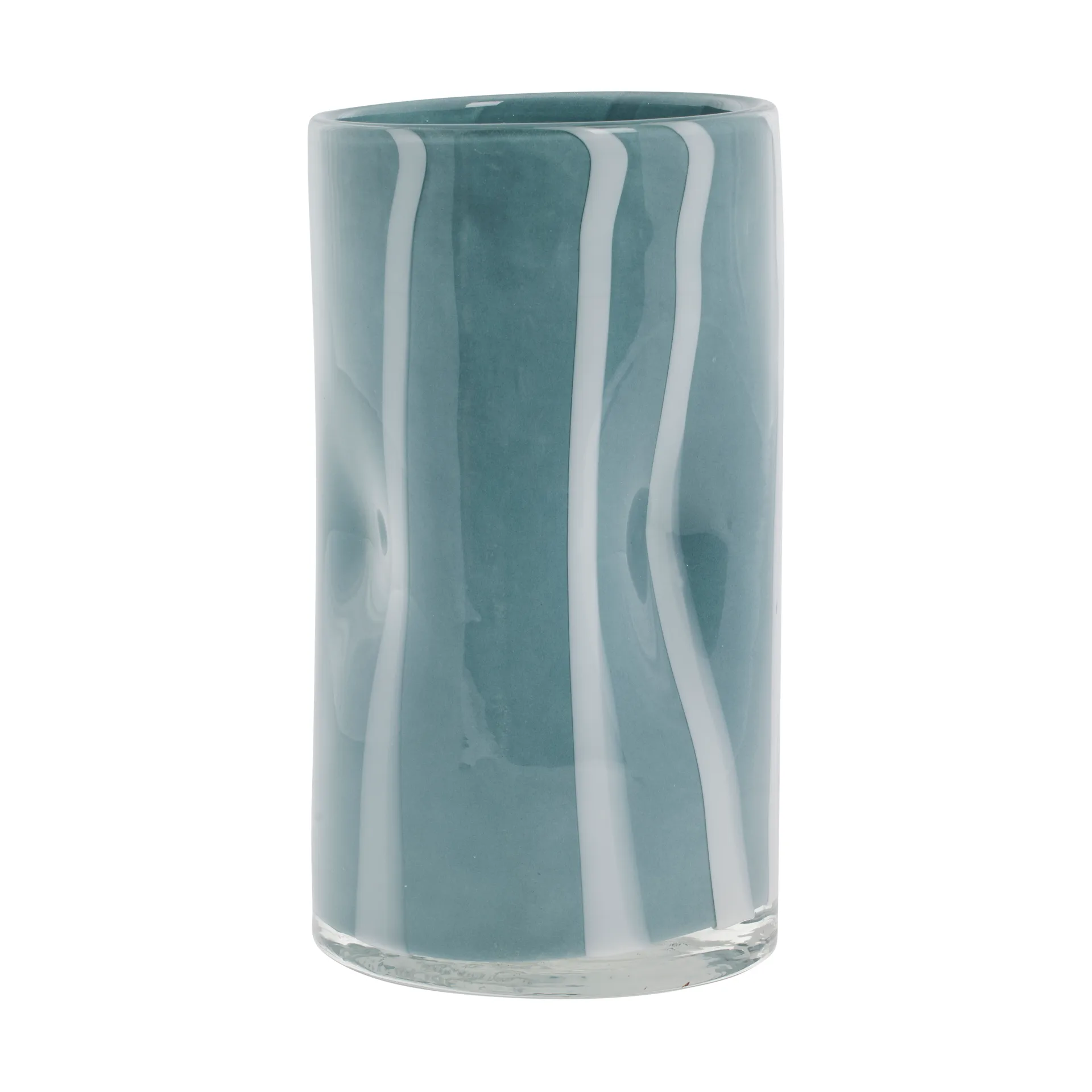 Marelle vase Ø10 cm, Light blue- white Lene Bjerre