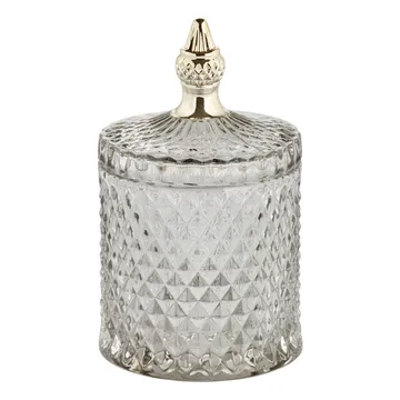 Miya oppbevaringsboks med lokk Ø10,5 cm - Lysegrå - Lene Bjerre