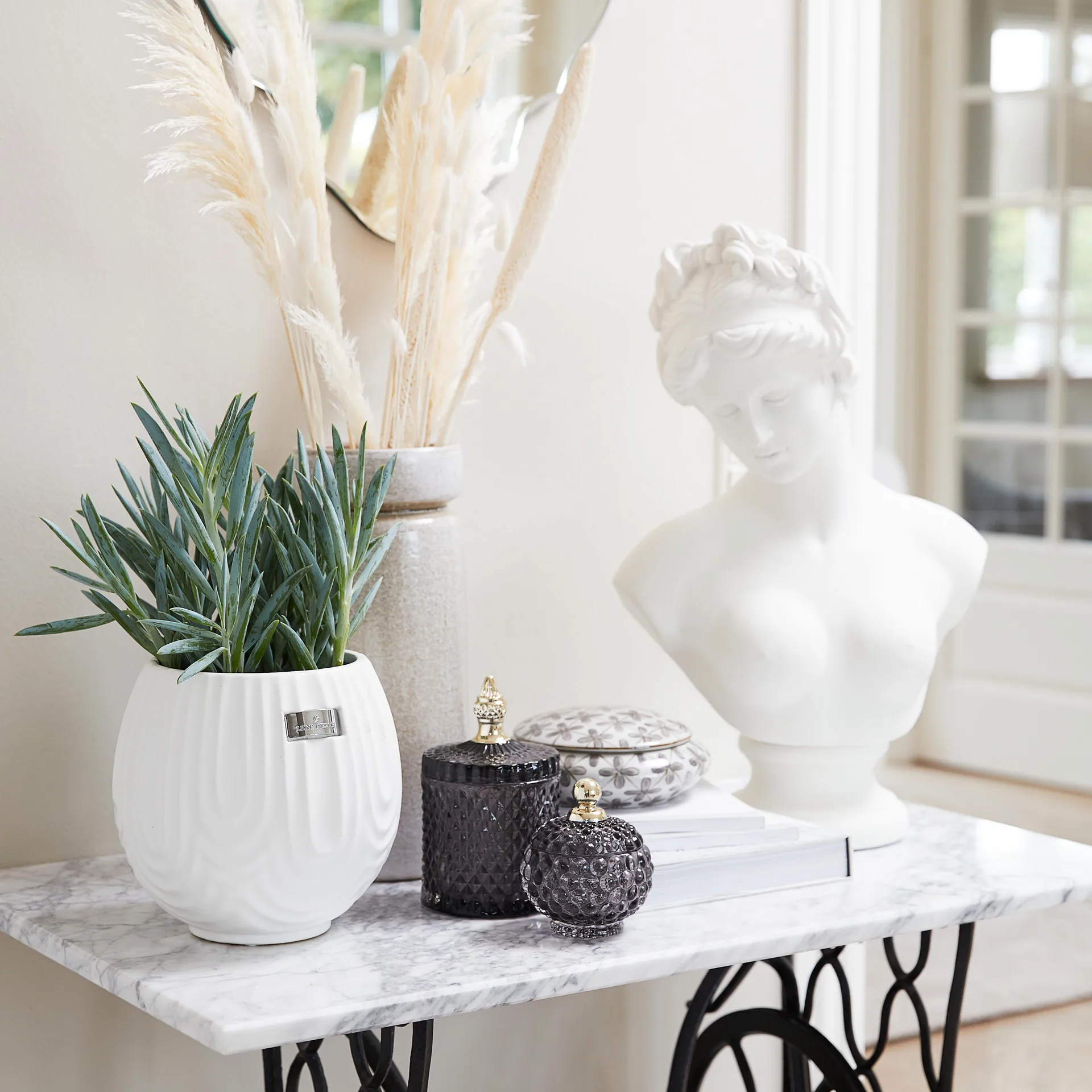 Miya oppbevaringsboks med lokk Ø10,5 cm, Mørkegrå Lene Bjerre