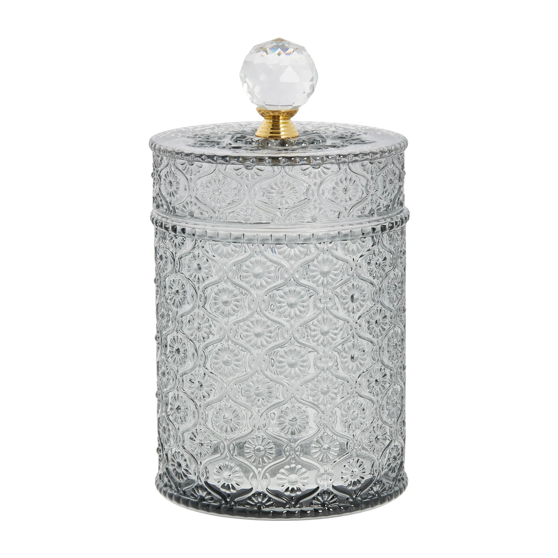 Miyelle oppbevaringsboks med lokk Ø 10 cm, Grey Lene Bjerre