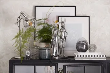 Murina dekorasjonsegg 15 cm - Clear-black - Lene Bjerre