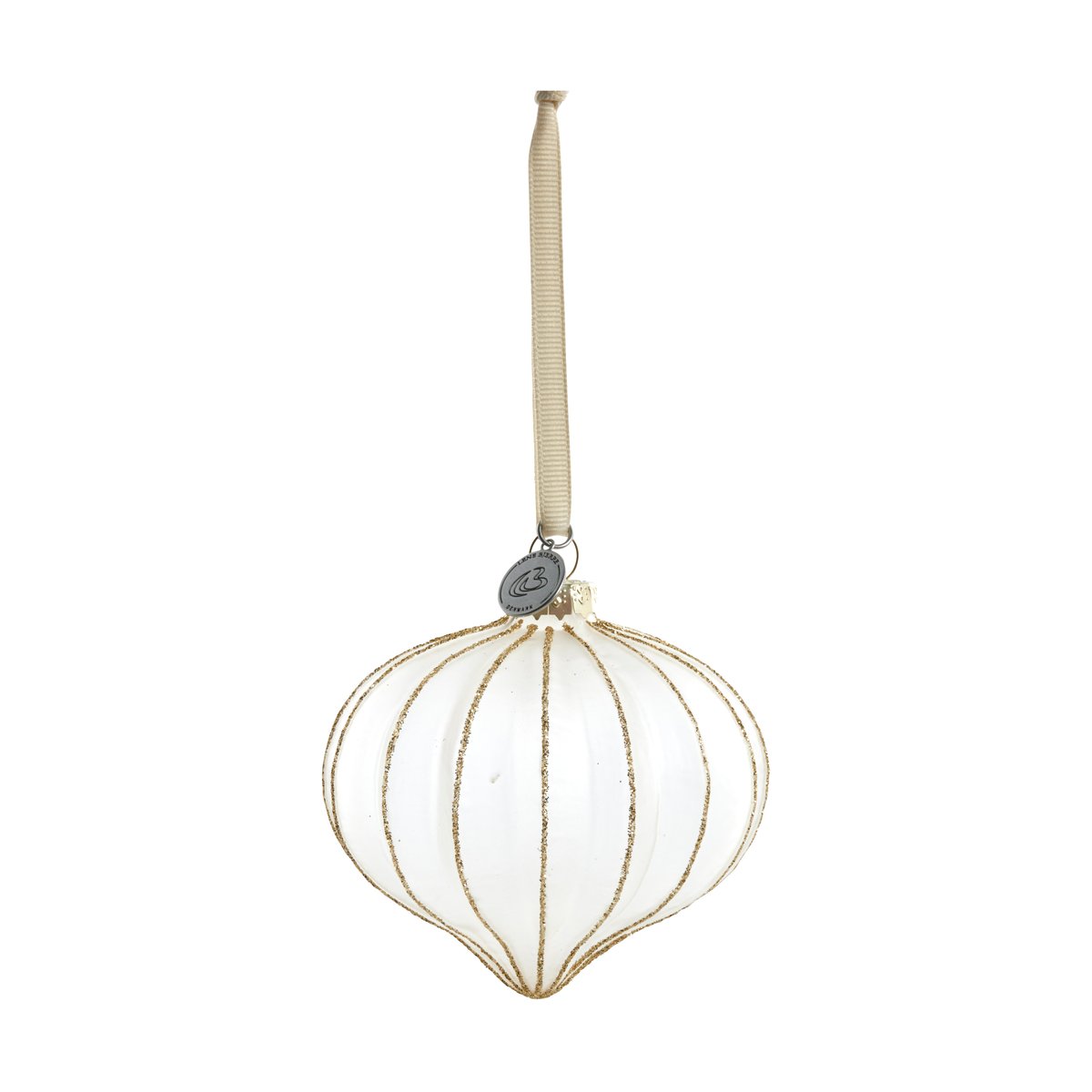Lene Bjerre Navina juletrekule 8 cm White-Light gold
